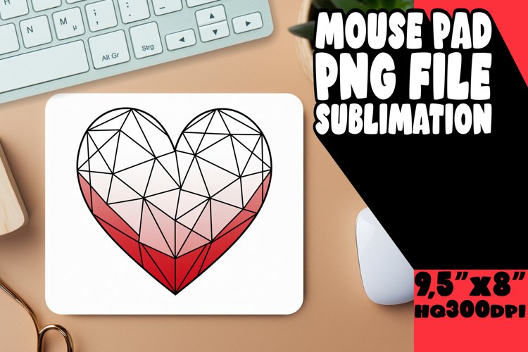 Romantic Heart Design Mouse Mat