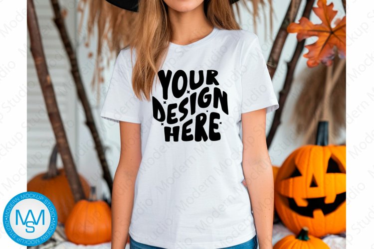 White Tshirt Mockup Image 14
