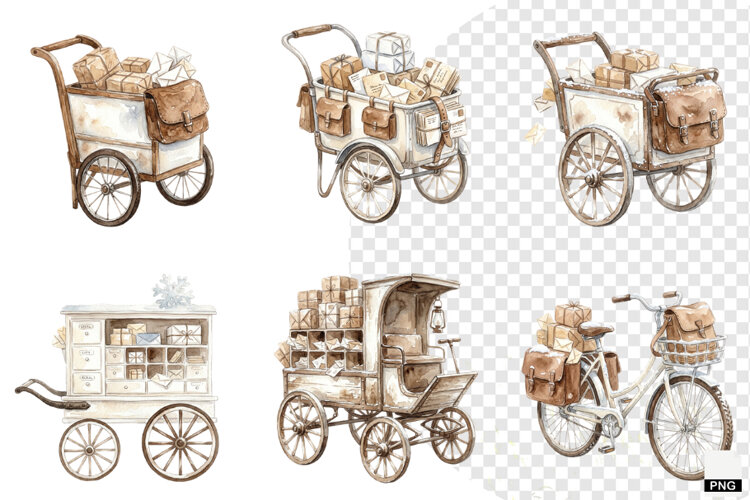 Winter Morning Mailbox Clipart example image 1