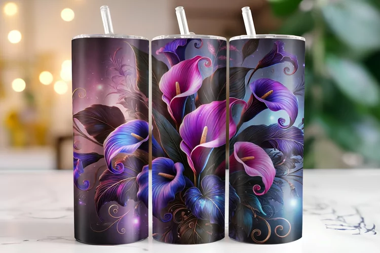 Flowers Tumbler Wrap | Sublimation | Tumblers
