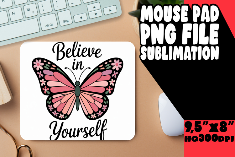 CHEERFUL mouse MAT Gift Inspiration, Butterfly