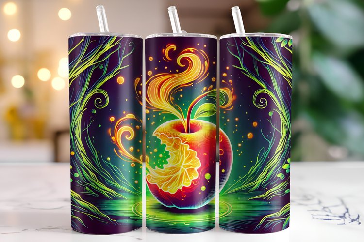 Apple Tumbler Wrap | Sublimation | Tumblers example image 1
