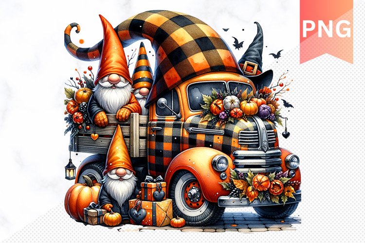 Halloween Gnome Sublimation - Clipart PNG Design