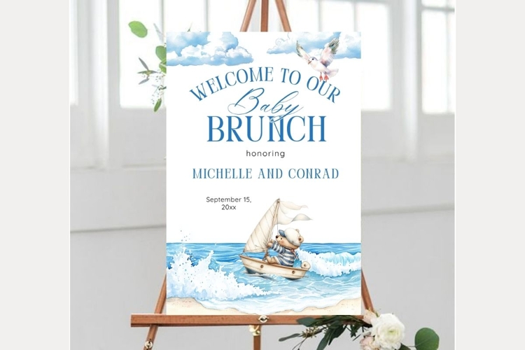 Baby Shower Welcome Sign Template 245 example image 1