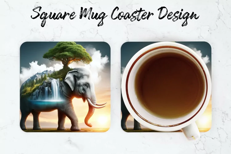 Sunflower Mug coaster | Coaster | Sublimation
