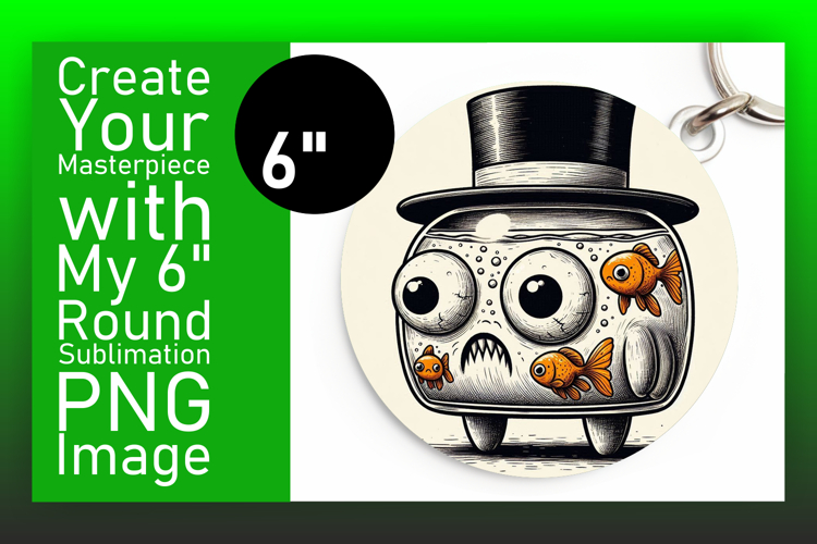 Whimsical Round Design for Car Coasters , Monster