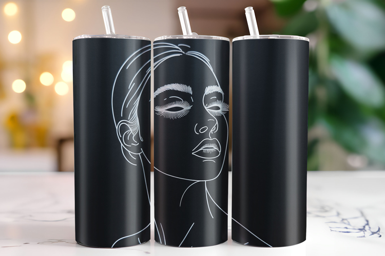 Minimal woman Tumbler Wrap | Sublimation | Tumblers