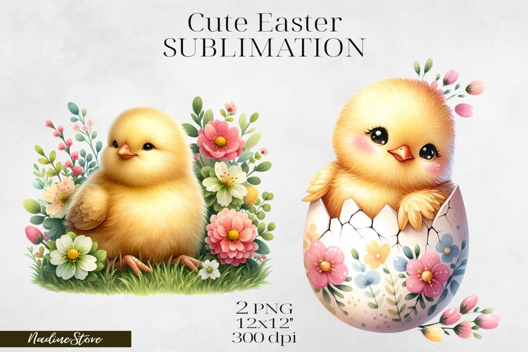 Cute Easter and Spring Clipart PNG.