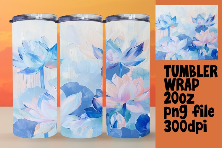 Delicate Blossom Breeze 20oz Tumbler Wrap Design example image 1