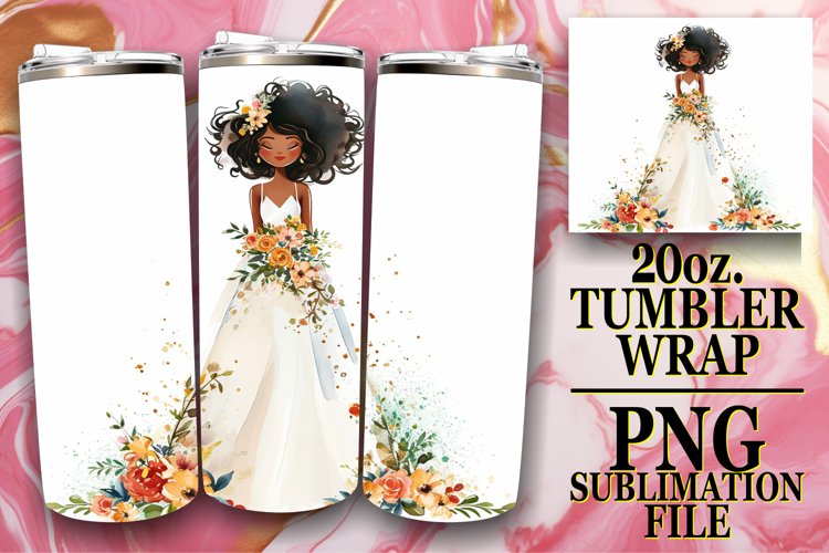 Delicate Watercolor Wedding Tumbler Wrap: Sublime Elegance example image 1