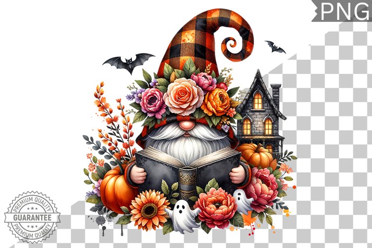 Halloween Gnome Sublimation - Clipart PNG Design