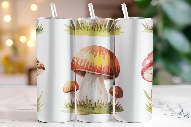 Mushrooms Tumbler Wrap | Sublimation | Tumblers