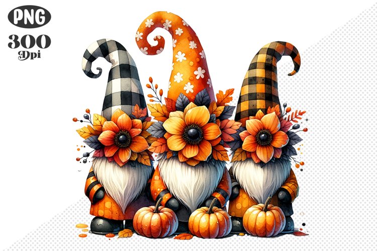 Halloween Gnomes Sublimation - Clipart PNG Design