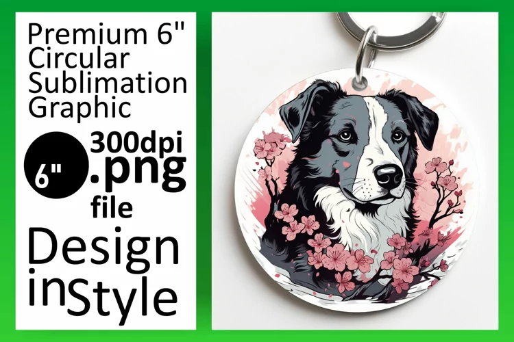 Round Watercolor Doggie Decor