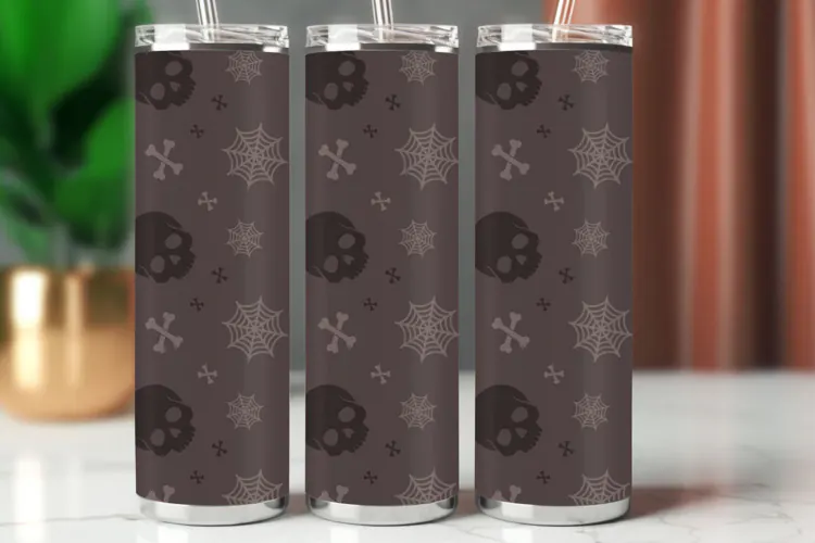 Halloween Tumbler Wrap Seamless Pattern