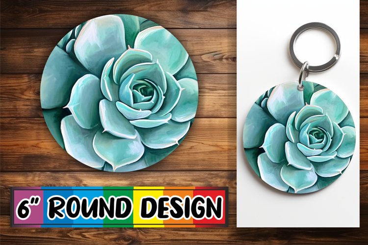 Spring Serenade Circle Wrap: Sublimation Delight Keychain example image 1