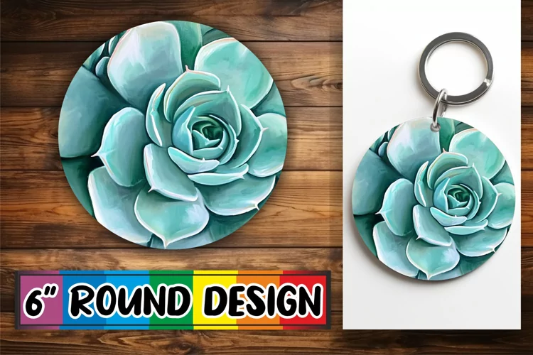 Spring Serenade Circle Wrap: Sublimation Delight Keychain
