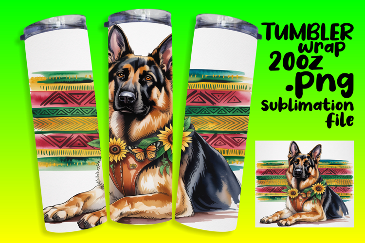 Custom Wraps for 20oz Tumbler , Cute Dog