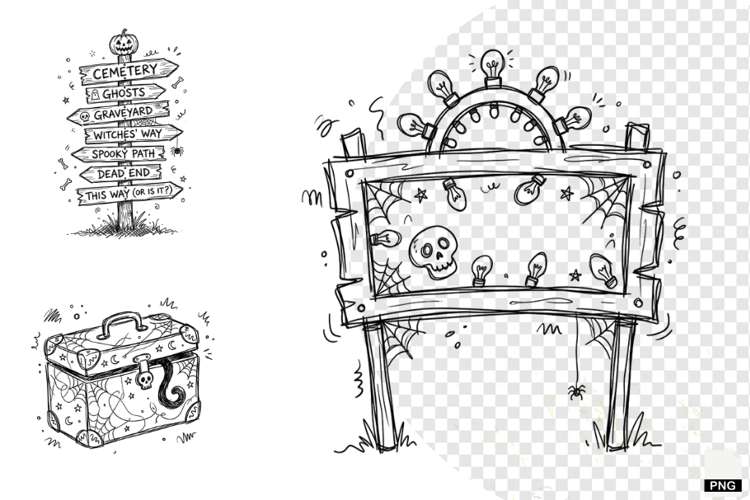 Doodle Halloween Clipart