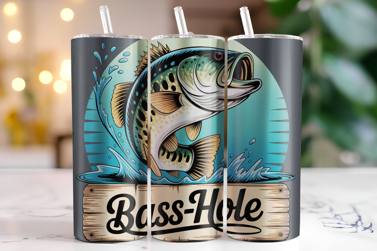 Bass Hole Tumbler Wrap | Sublimation | Tumblers