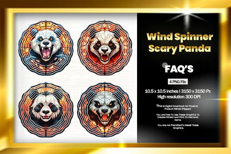 Scary Panda Wind Spinner Sublimation-04 Variations