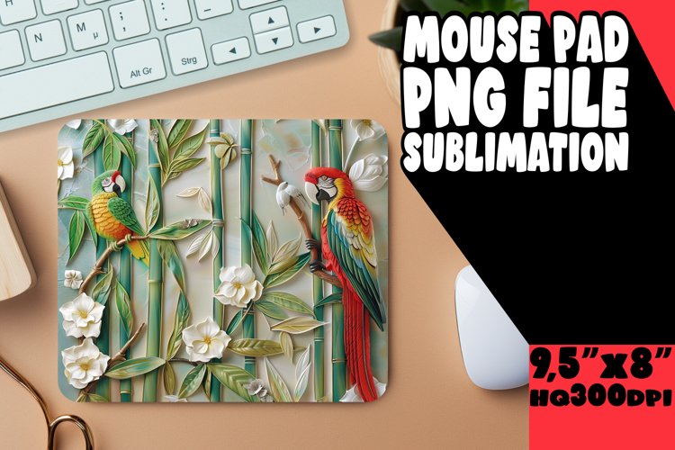 Cheerful 3D Blossom Design Mouse Pad