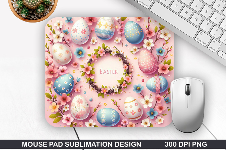 Easter Eggs Mouse Pad Sublimation, Easter Mouse Pad PNG