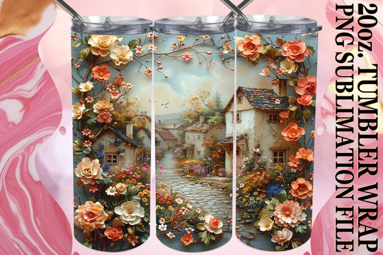 Meadow Melody Tumbler Sublimation 20oz example image 1