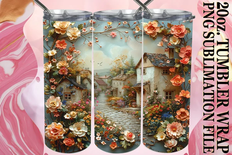 Meadow Melody Tumbler Sublimation 20oz