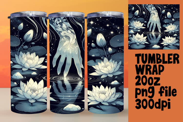 BEAUTIFUL 20oz Tumbler Wrap PNG , Mystic