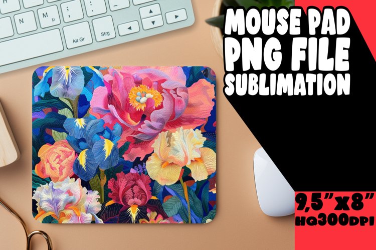 Stylish 3D Embroidered Mouse Pad Sublimation