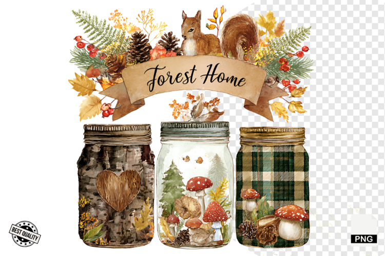 Fall Masons Jars Clipart
