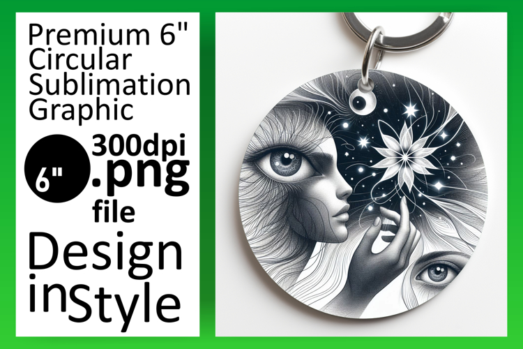 Trendy Round Design for Keychains , Mystic