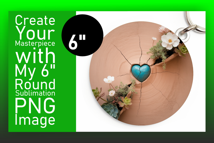 Playful Circle Design for Sublimation , 3D Heart