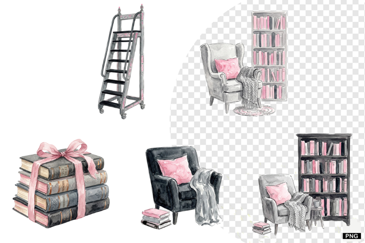 Frosted Library Clipart