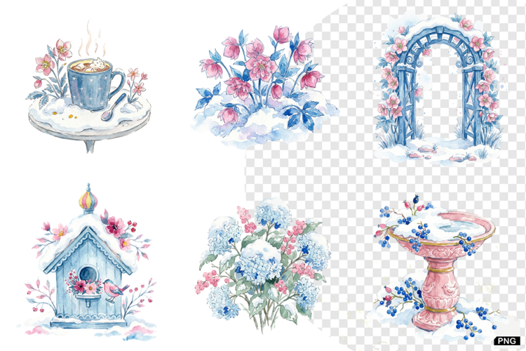 Frosted Garden Clipart
