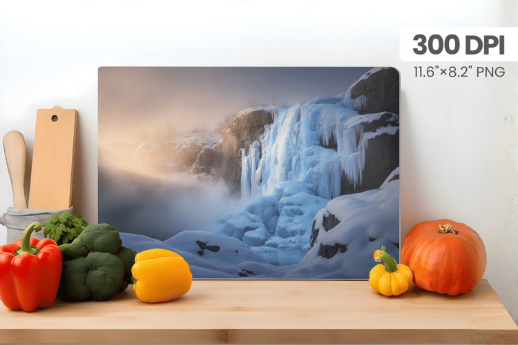 Winter Christmas Wonderland Cutting Board PNG Sublimation