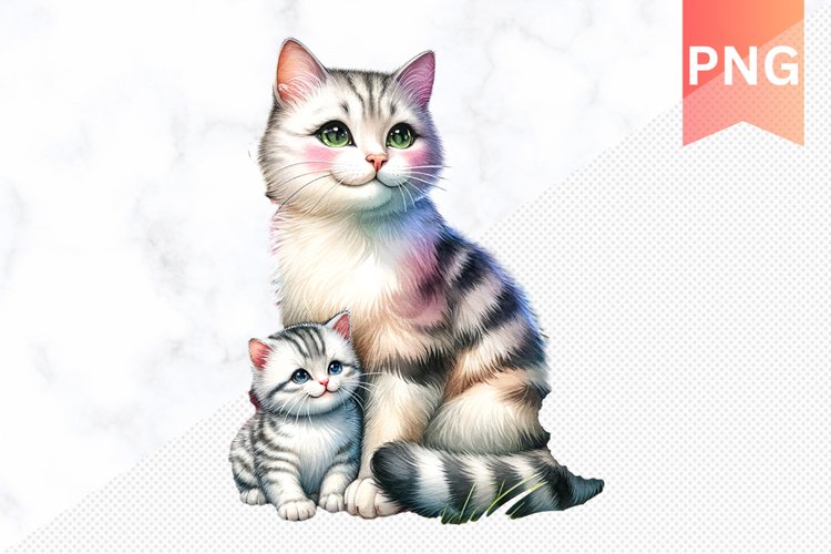 Cat Sublimation - Mothers Day Cat Clipart
