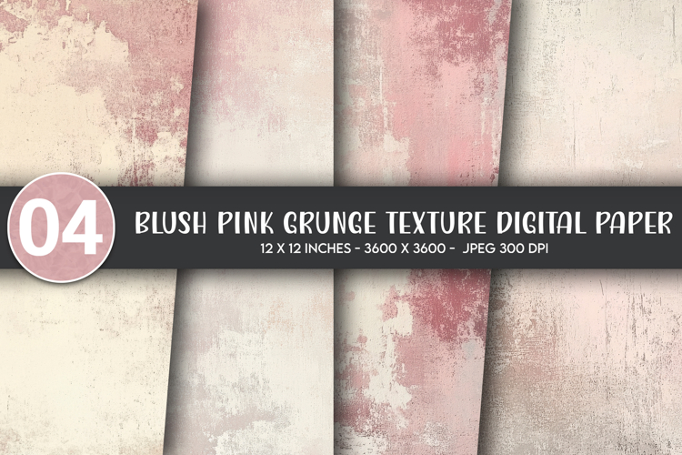 Blush Pink Grunge Texture Digital Paper