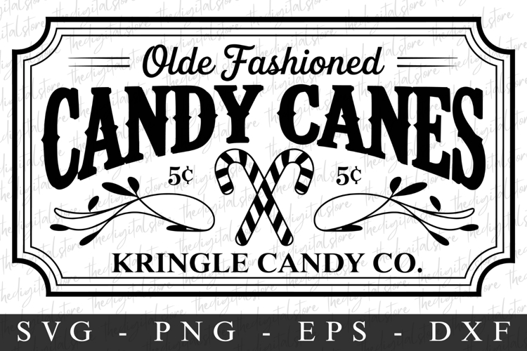 Olde Fashioned Candy Canes Svg | Christmas svg