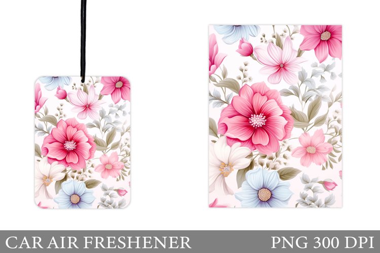 Floral Car Air Freshener. Flowers Car Air Freshener Design