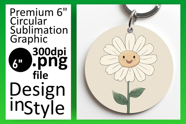 Sunshine Smiles: Retro Floral Sublimation PNG