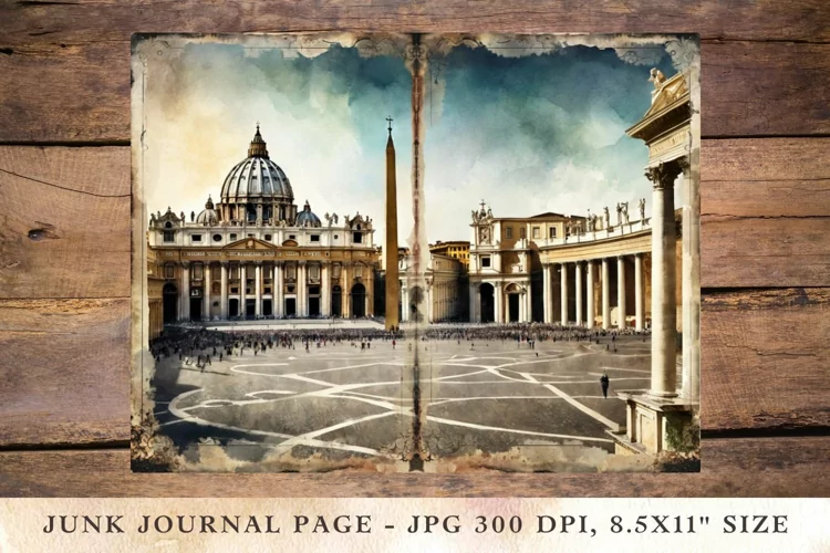 Printable Junk Journal Pages vatican city