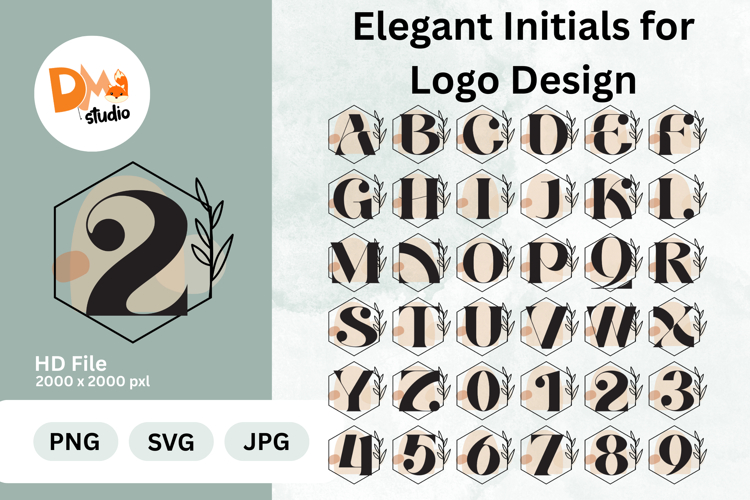 Elegant Initials for Logo Design Monogram
