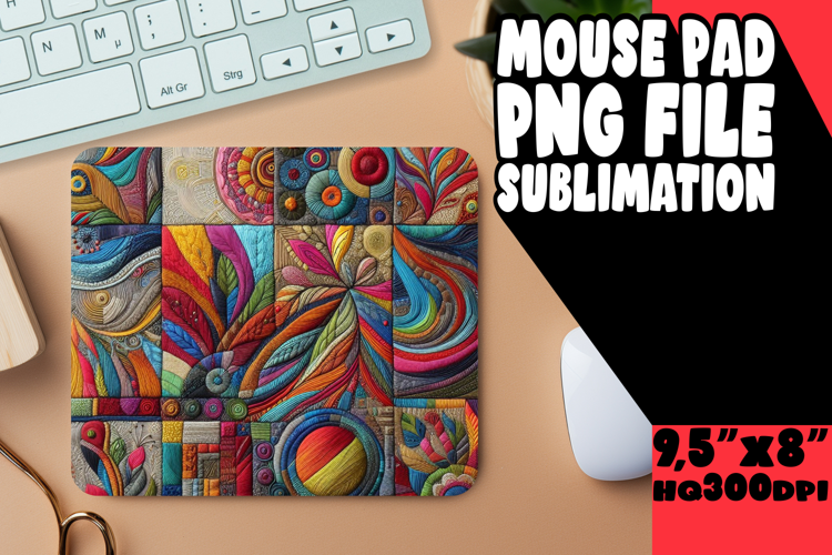 Cozy Mouse Pad Sublimation Ideas, Patchwork