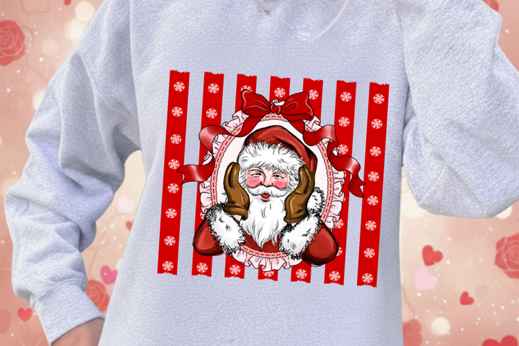 Santa PNG, Santa Coquette PNG, Christmas Coquette PNG