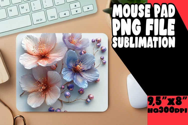 Elegant Vibrant Floral Design Pad: Sublimation Fun