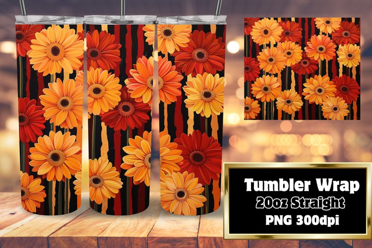 Abstract Petal Stripe Tumbler Patterns example image 1