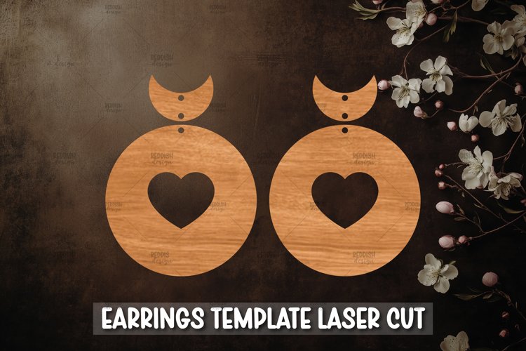 Heart Earrings Svg Image 4