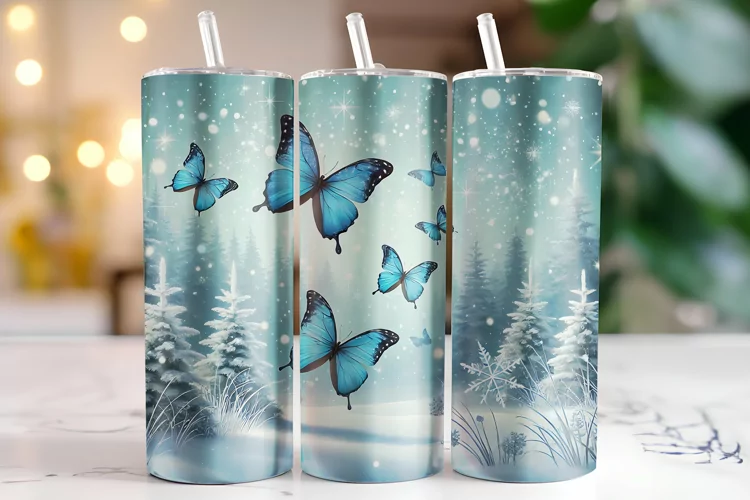 Butterflies Tumbler Wrap | Sublimation | Tumblers